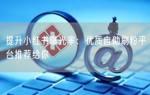 提升小红书曝光率：优质自助刷粉平台推荐给你